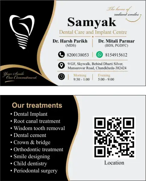 Samyak dental care and Implant Center Logo